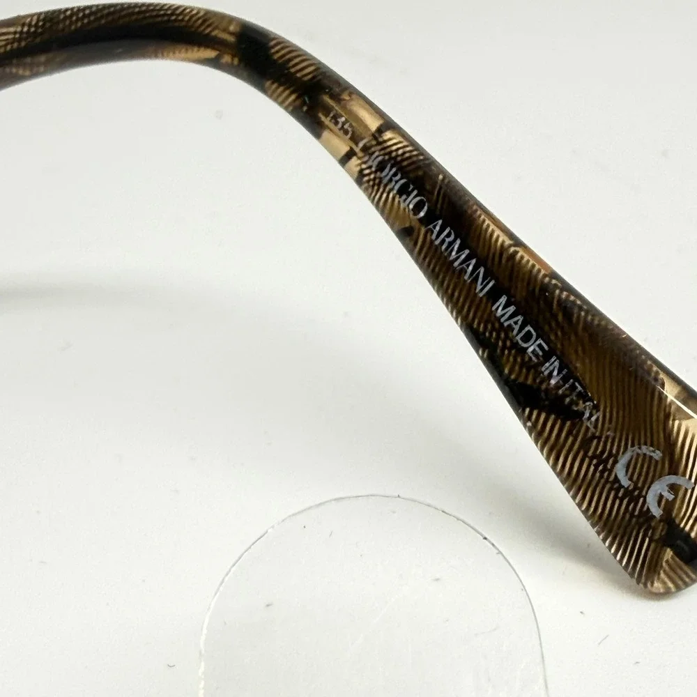 Giorgio Armani GA 649 NPJ Bronze Semi Rimless Rectangular Eyeglass Frames Italy